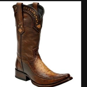 CUADRA OSTRICH STITCHED SAN CRISPIN TOE FLAME